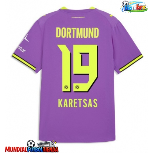 Camiseta Borussia Dortmund Konstantinos Karetsas #19 Tercera Equipación Replica 2026-27 mangas cortas